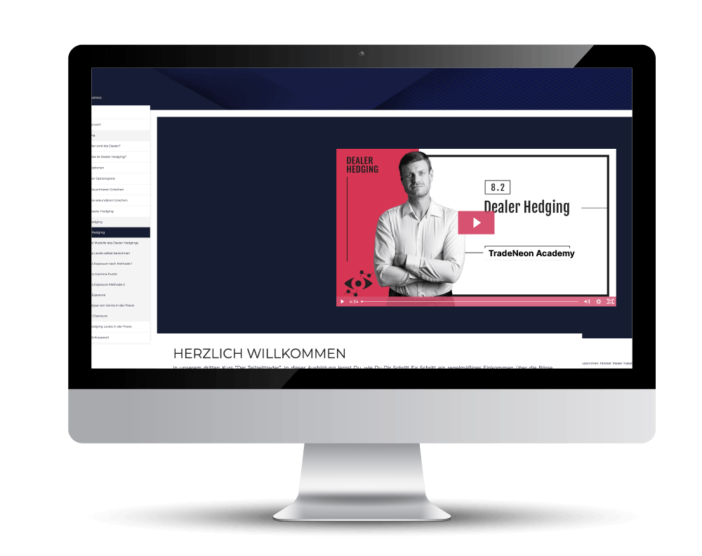 Dealer Hedging Onlinekurs in der TradeNeon Academy App